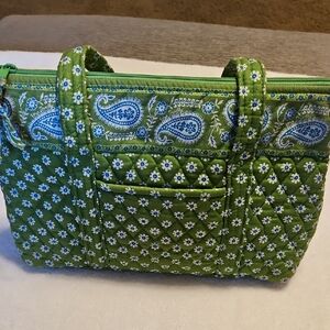 Vera Bradley Green Paisley Floral Tote